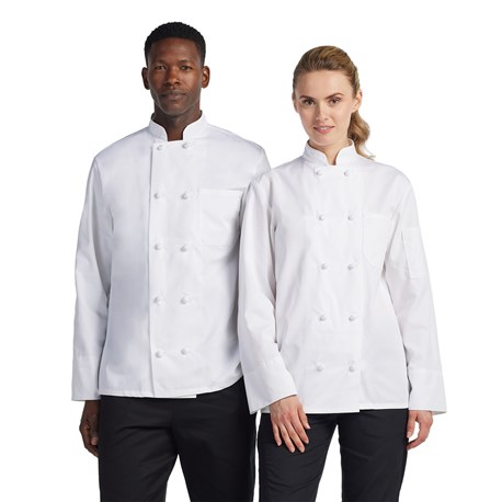Unisex Long Sleeve Essential Cloth Knot Chef Coat (CW4400)
